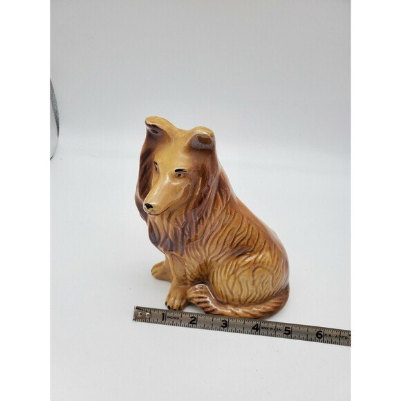 Vintage Collie Dog Lassie Figure Brazil Figurine Sitting Dog - Picture 9 of 12